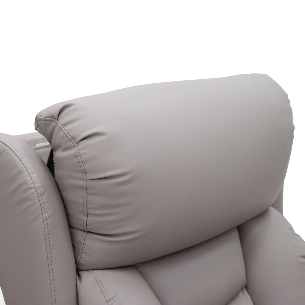 Nevis Healthcare – Triple Motor Riser Recliner Mobility Chair in Pebble 4-Way Stretch Faux Leather