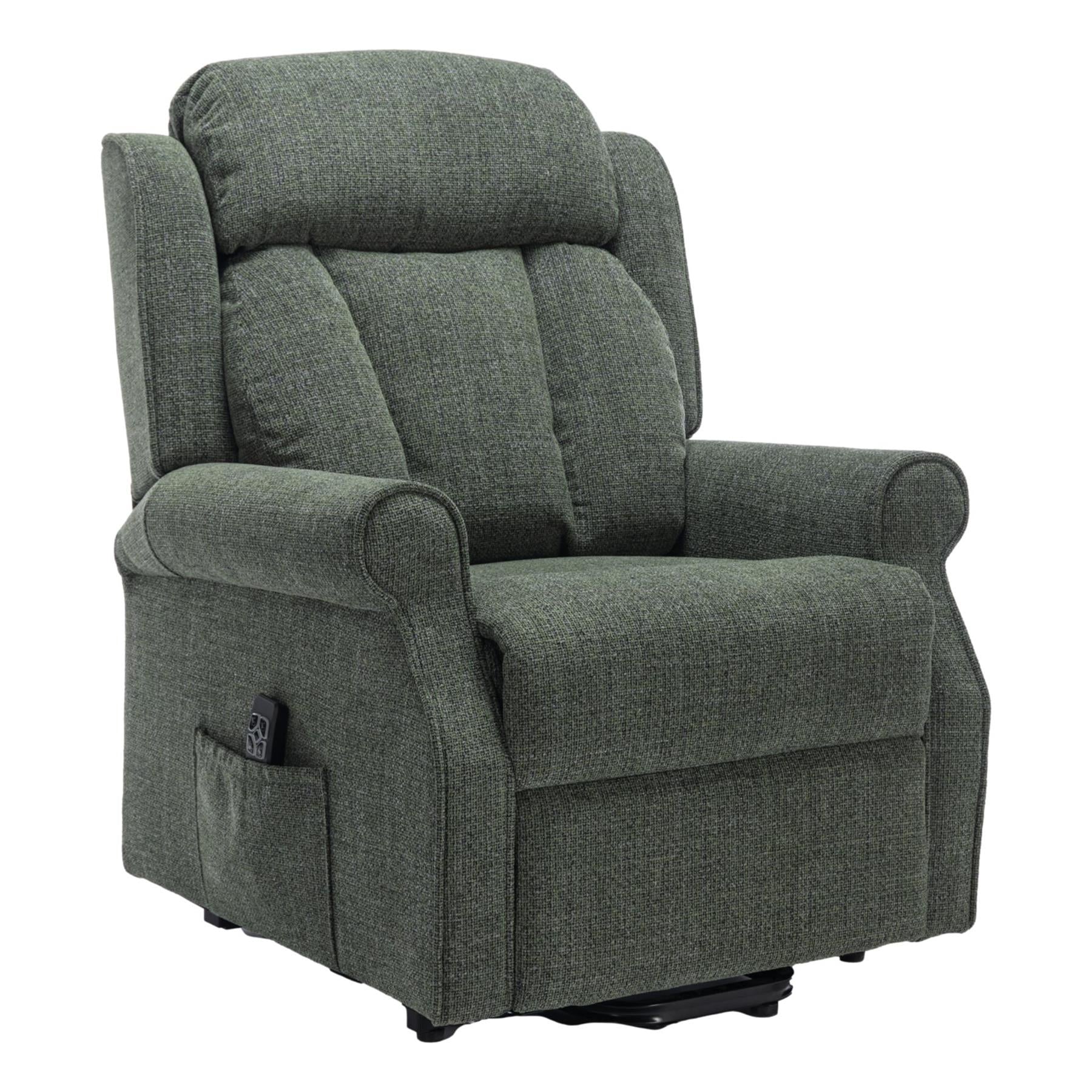 The Darwin - Dual Motor Riser Recliner Mobility Arm Chair in Fern Fabric - Refurbished - primary product image
