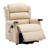 The Warminster Dual Motor Riser Recliner Mobility Chair in Cream Leather - Refurbished
