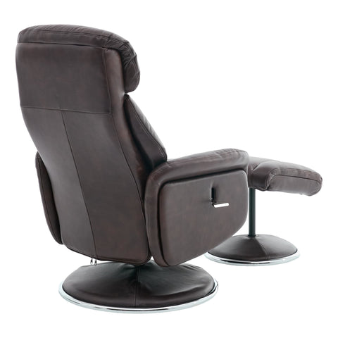 Sahara Swivel Recliner in Russet Leather - image 5