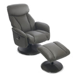 Sahara Swivel Recliner in Cinder Leather - thumbnail 6