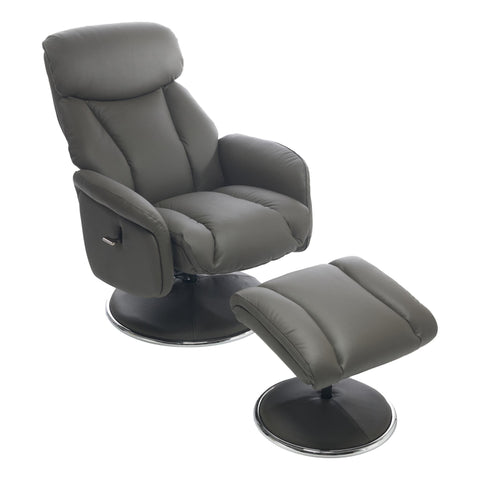 Sahara Swivel Recliner in Cinder Leather - image 6