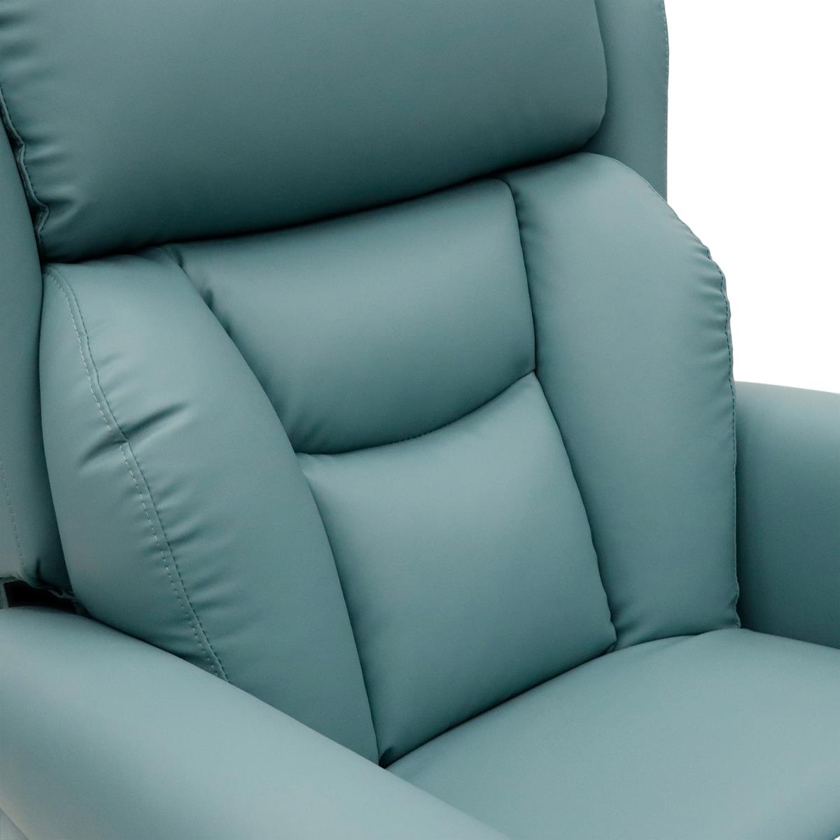 Nevis Healthcare – Triple Motor Riser Recliner Mobility Chair in Jade 4-Way Stretch Faux Leather