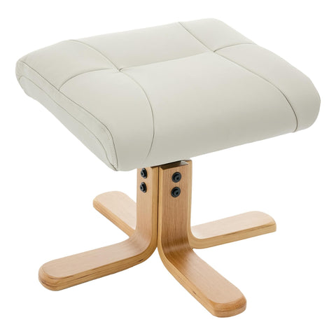 The Eden Swivel Recliner Chair & Matching Footstool in Mushroom Leather - image 6