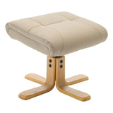 The Eden Swivel Recliner Chair & Matching Footstool in Pebble Leather - thumbnail 6