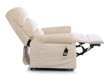 The Augusta - Dual Motor Riser Recliner Mobility Chair in Soft Fabric Cream - Clearance