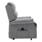 The Andover Dual Motor Riser Recliner Mobility Lift Chair in Stylish Grey Fabric - thumbnail 3