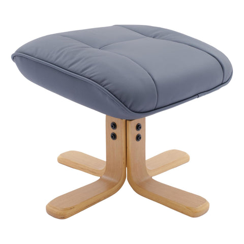The Sardinia - Swivel Recliner Chair & Footstool in Petrol Blue Genuine Leather - image 7