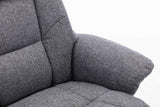 Marseille Swivel Recliner Chair and Footstool in Slate Fabric - thumbnail 7