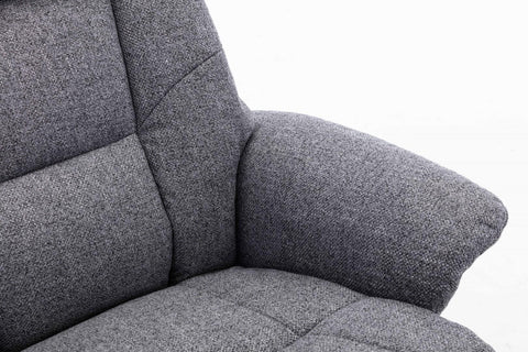 Marseille Swivel Recliner Chair and Footstool in Slate Fabric - image 7