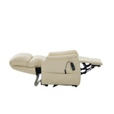 The Montreal - Dual Motor Riser Recliner Electric Mobility Lifting Chair in Cream Leather - thumbnail 10