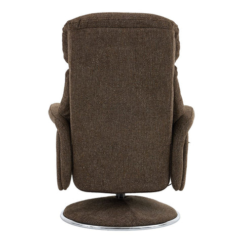 Sahara Swivel Recliner and Footstool in Espresso Fabric - image 4