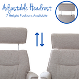 The Newton Swivel Recliner Chair & Matching Footstool – Beige Fabric - Refurbished - thumbnail 3