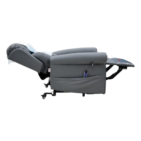 Nevis Healthcare – Triple Motor Riser Recliner Mobility Chair in Slate 4-Way Stretch Faux Leather - image 6