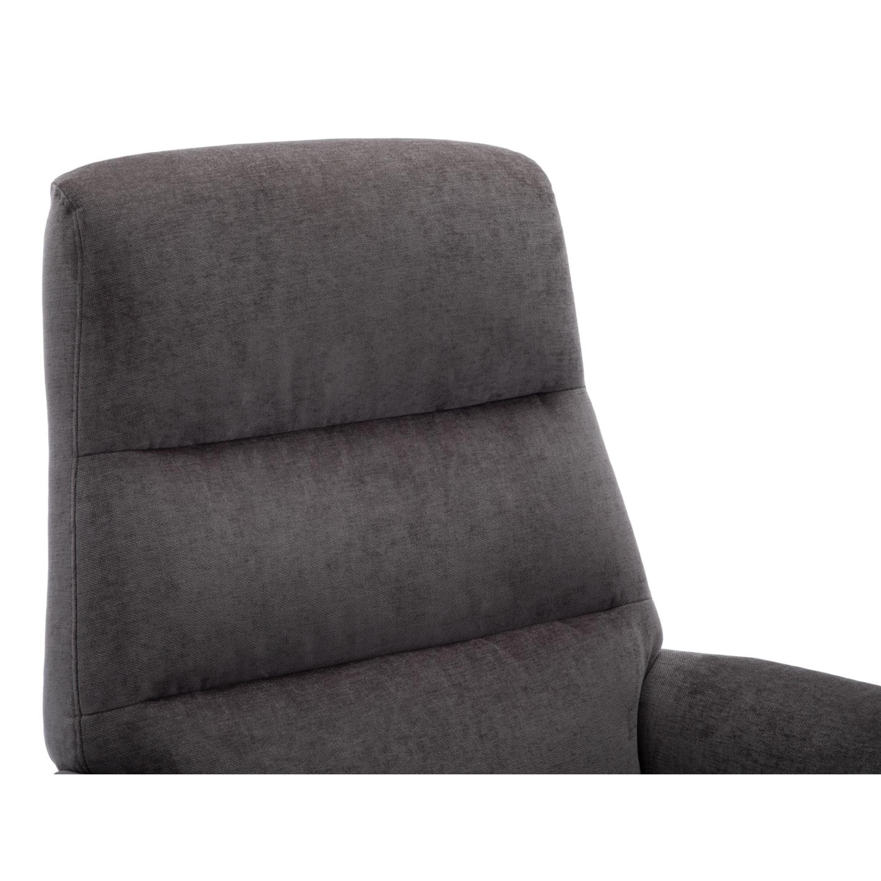The Ontario Electric Swivel Recliner Chair, Integrated Footstool in Flint Fabric - Refurbished