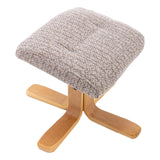 The Giza - Fabric Swivel Recliner Chair & Matching Footstool in Wheat - Refurbished - thumbnail 9