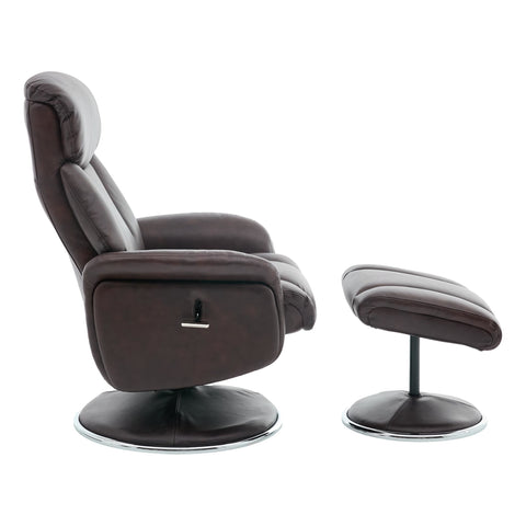 Sahara Swivel Recliner in Russet Leather - image 3