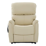 The Montreal - Dual Motor Riser Recliner Electric Mobility Lifting Chair in Cream Leather - thumbnail 2