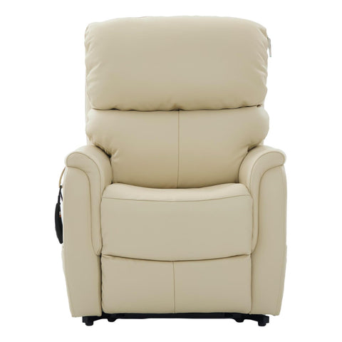 The Montreal - Dual Motor Riser Recliner Electric Mobility Lifting Chair in Cream Leather - image 2