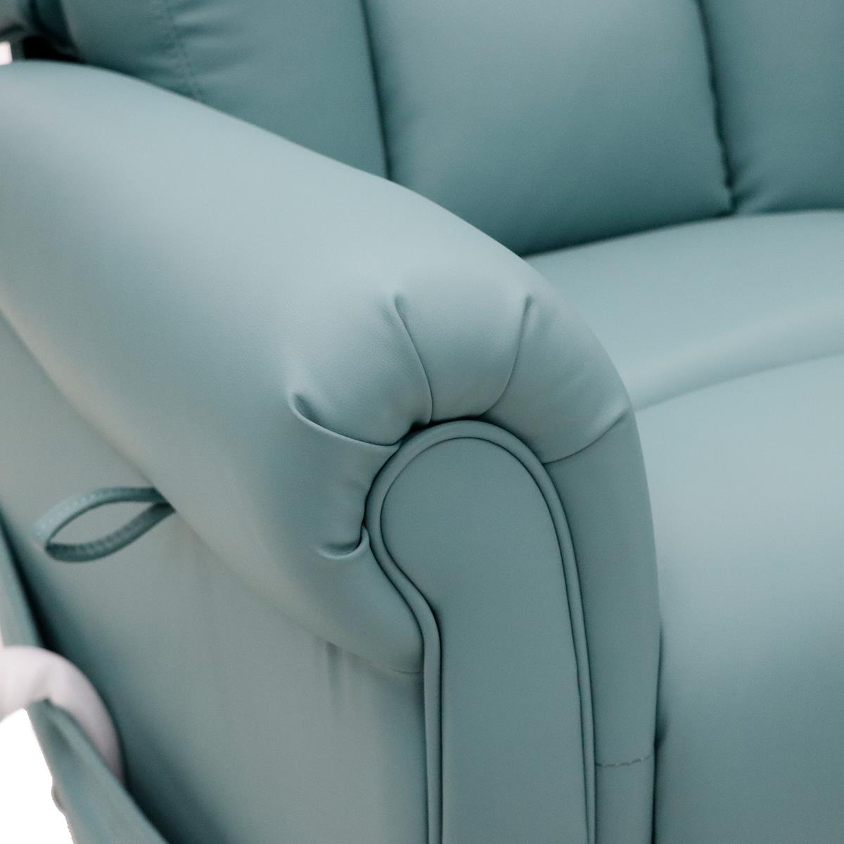 Nevis Healthcare – Triple Motor Riser Recliner Mobility Chair in Jade 4-Way Stretch Faux Leather