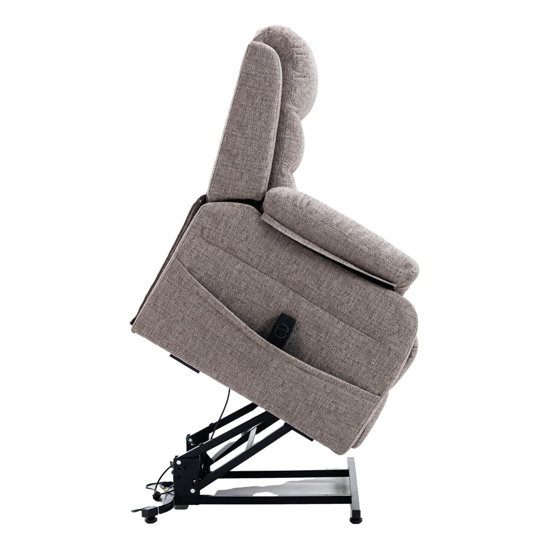 The Bamford - Single Motor Riser Recliner Chair in Lisbon Mocha Fabric