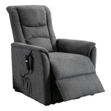 The Bradwell - Single Motor Riser Recliner Chair in Grey Fabric - thumbnail 2