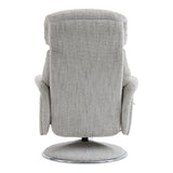 Sahara Swivel Recliner and Footstool in Dove Fabric - thumbnail 4