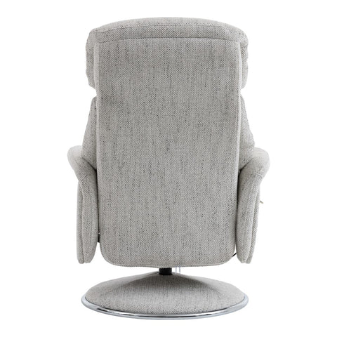 Sahara Swivel Recliner and Footstool in Dove Fabric - image 4