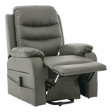 Brampton Riser Recliner Mobility Chair in Cinder Grey Plush Faux Leather - thumbnail 5