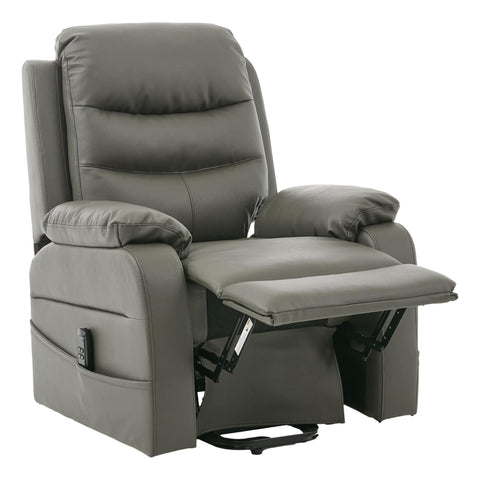 Brampton Riser Recliner Mobility Chair in Cinder Grey Plush Faux Leather - image 5
