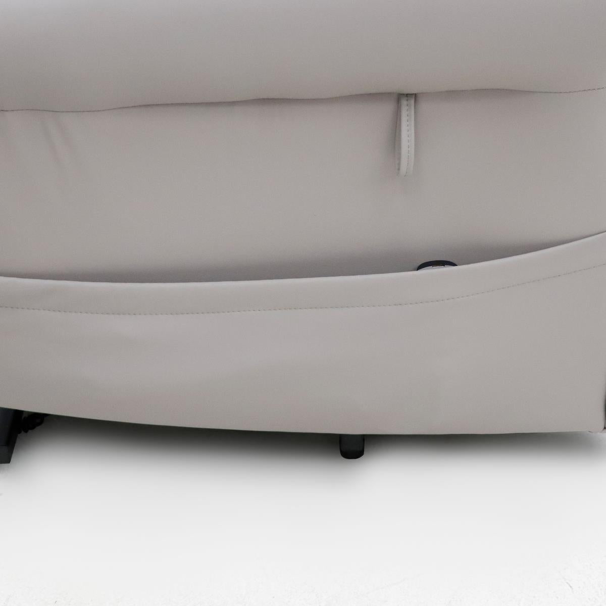 Nevis Healthcare – Triple Motor Riser Recliner Mobility Chair in Pebble 4-Way Stretch Faux Leather
