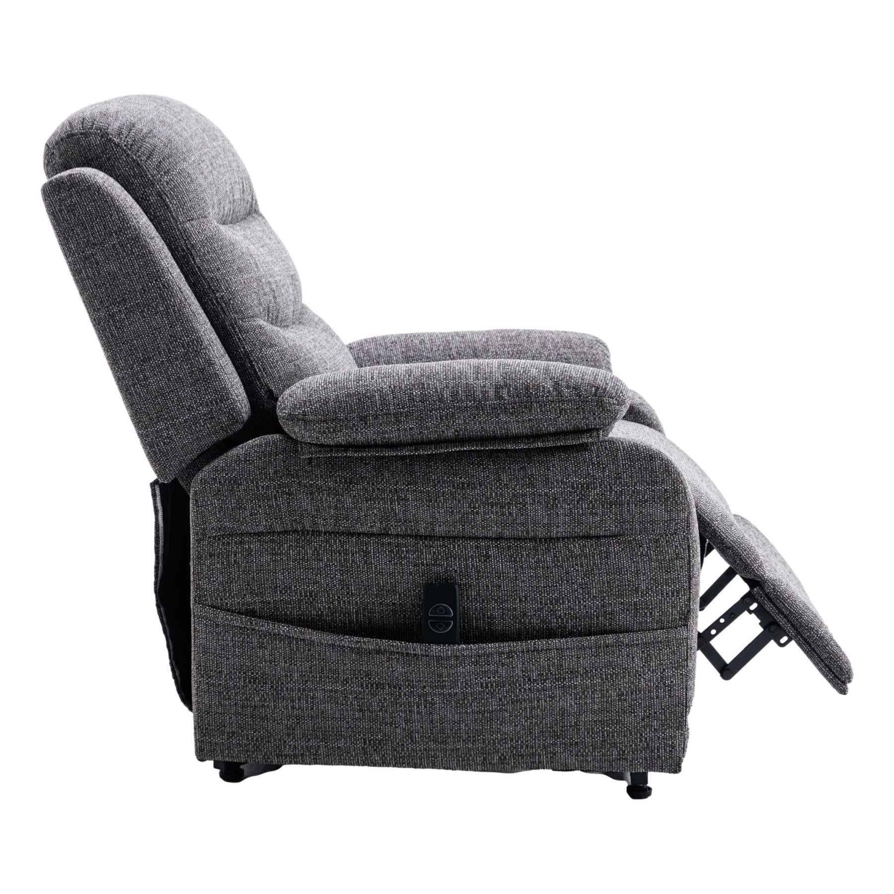 The Bamford - Single Motor Riser Recliner Chair in Grey Fabric - Refurbished