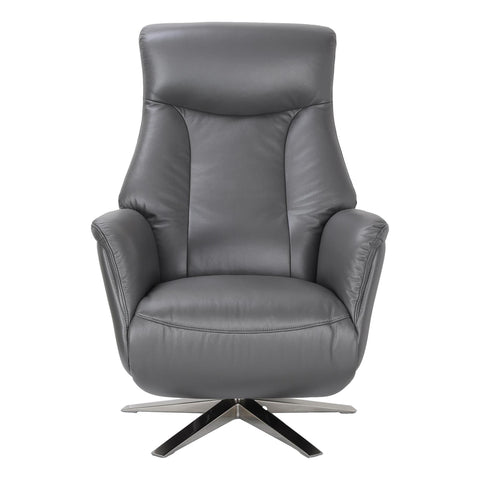The Houston Zero Gravity Swivel Electric Recliner Chair in Iron Genuine Leather - image 2