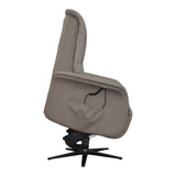 Boston Swivel Riser Recliner Chair in Pebble Genuine Leather - thumbnail 8