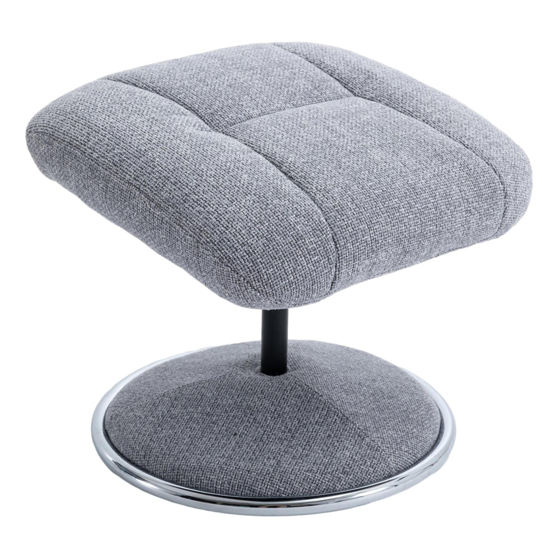 The Denver - Swivel Recliner Chair & Matching Footstool in Cha Cha Dove Fabric
