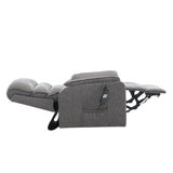 Henley Riser Recliner Chair Dual Motor Heat & Massage Grey Fabric - Refurbished - thumbnail 3