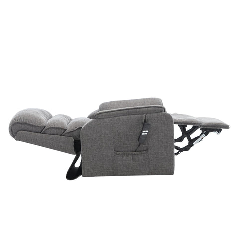 Henley Riser Recliner Chair Dual Motor Heat & Massage Grey Fabric - Refurbished - image 3