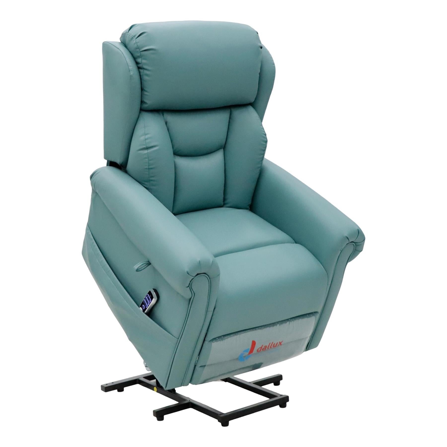 Nevis Healthcare – Triple Motor Riser Recliner Mobility Chair in Jade 4-Way Stretch Faux Leather