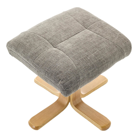 The Eden Swivel Recliner Chair & Matching Footstool  in Thunder Grey Fabric - image 2