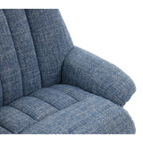 The Paris Swivel Recliner Chair & Footstool in Ocean Fabric - thumbnail 8
