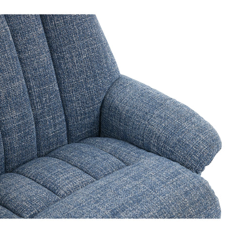 The Paris Swivel Recliner Chair & Footstool in Ocean Fabric - image 8