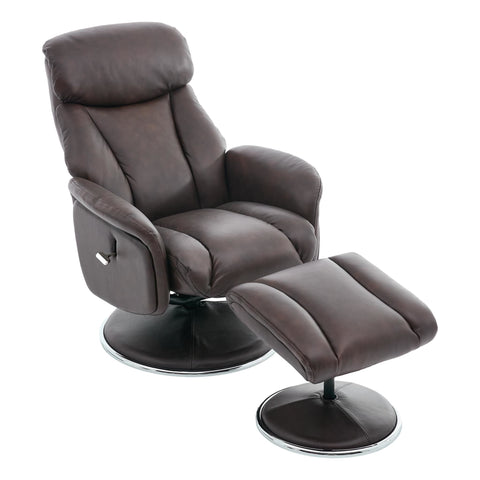 Sahara Swivel Recliner in Russet Leather - image 6