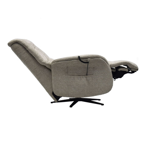 Boston Swivel Riser Recliner Chair in Natural Fabric - image 6