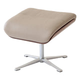 Stratford Swivel Recliner Chair in Genuine Leather, Pebble - Refurbished - thumbnail 11