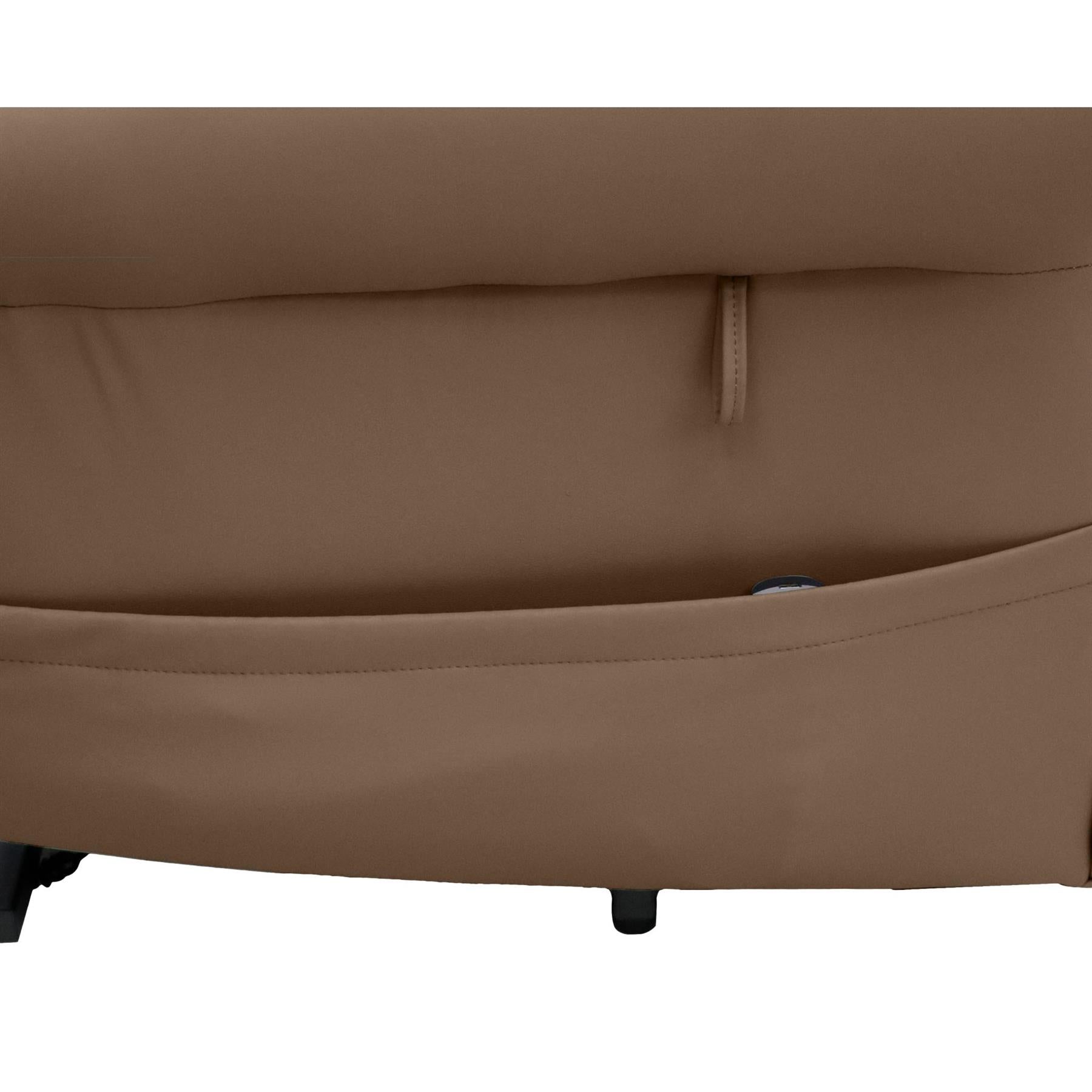 Nevis Healthcare – Triple Motor Riser Recliner Mobility Chair in Chestnut 4-Way Stretch Faux Leather