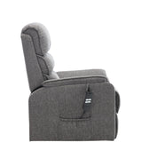Henley Riser Recliner Chair Dual Motor Heat & Massage Grey Fabric - Refurbished - thumbnail 11