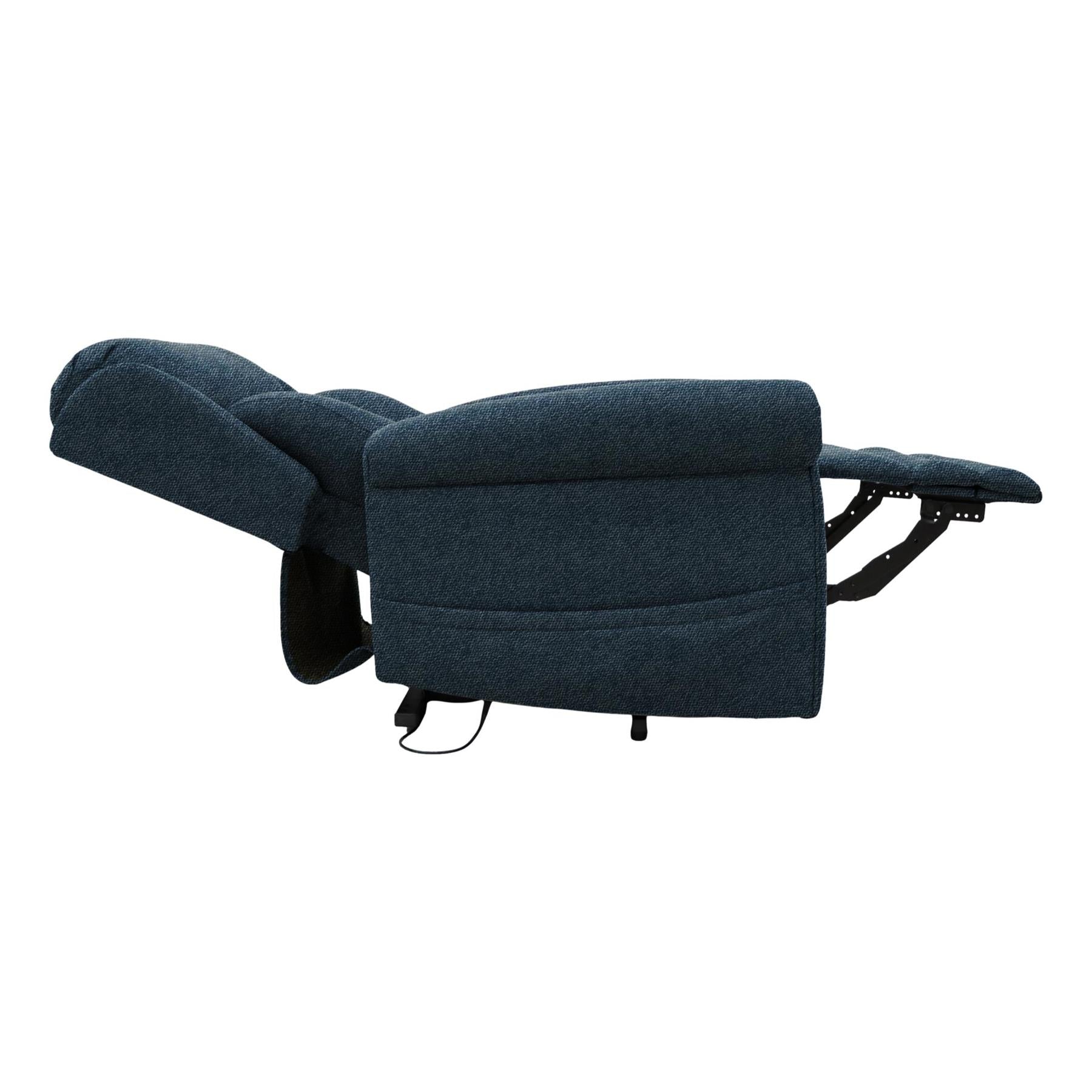 Nevis Standard – Dual Motor Riser Recliner Mobility Chair in Denim Blue Fabric