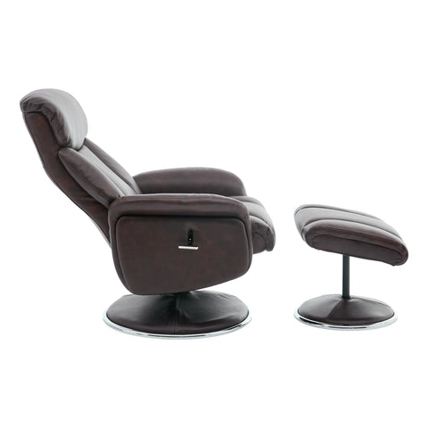 Sahara Swivel Recliner in Russet Leather - image 4