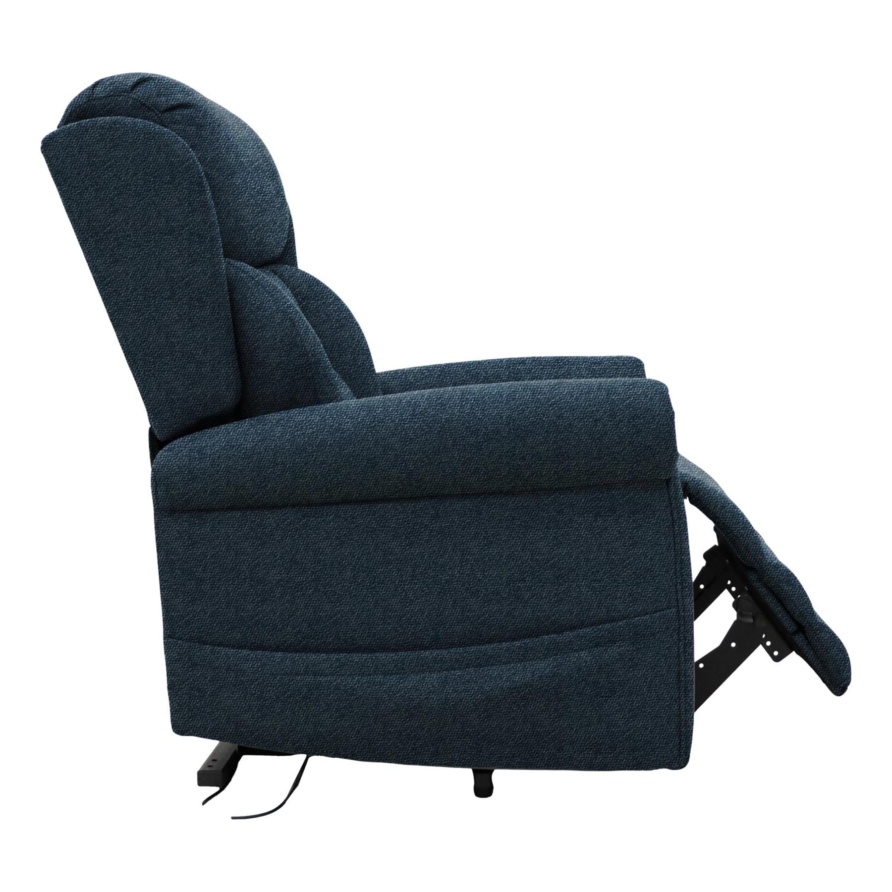 Nevis Standard – Dual Motor Riser Recliner Mobility Chair in Denim Blue Fabric