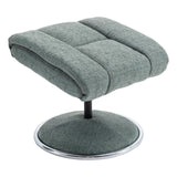 The Biarritz - Swivel Recliner Chair & Matching Footstool in Lisbon Teal Fabric - thumbnail 5